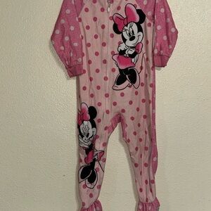 Disney Minnie Mouse Pink Polka Dot Footie